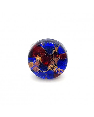 Bague ronde verre Murano bijoux fantaisies made in Italie