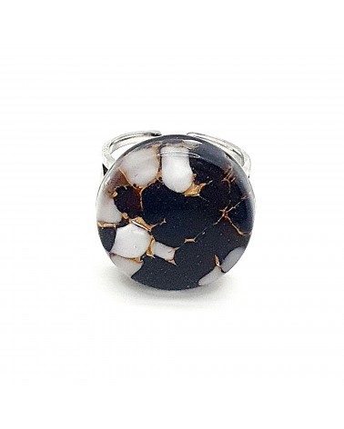 Bague ronde verre Murano bijoux fantaisies made in Italie
