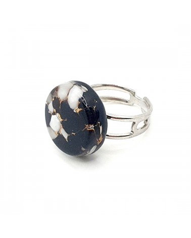 Bague ronde verre Murano bijoux fantaisies made in Italie