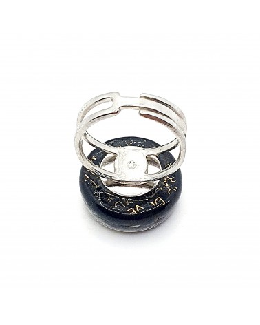 Bague ronde verre Murano bijoux fantaisies made in Italie