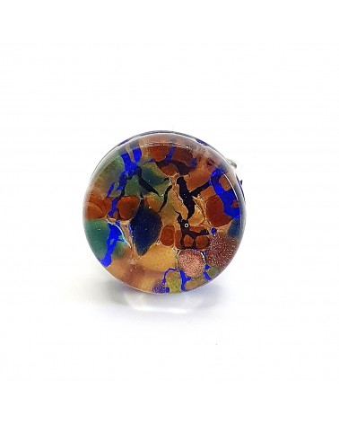 Bague ronde verre Murano bijoux fantaisies made in Italie