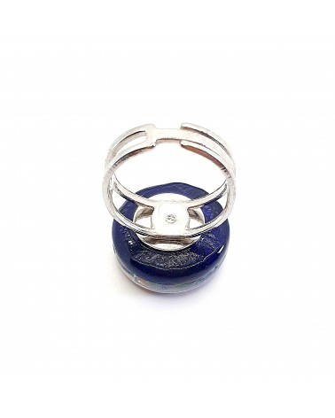 Bague ronde verre Murano bijoux fantaisies made in Italie