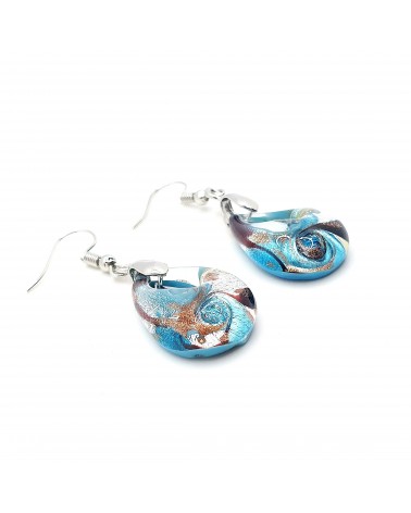 Boucles d'oreilles goutte en verre de Murano bijoux fantaisies fait à la main Bijoux Murano