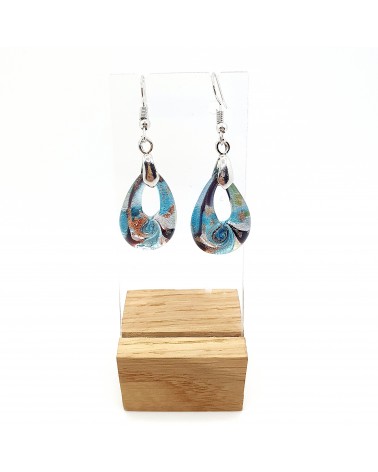 Boucles d'oreilles goutte en verre de Murano bijoux fantaisies fait à la main Bijoux Murano