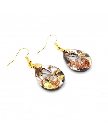 Boucles d'oreilles goutte en verre de Murano bijoux fantaisies fait à la main Bijoux Murano