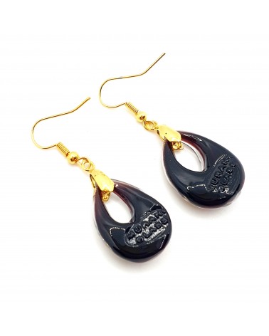 Boucles d'oreilles goutte en verre de Murano bijoux fantaisies fait à la main Bijoux Murano