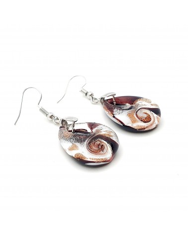 Boucles d'oreilles goutte en verre de Murano bijoux fantaisies fait à la main Bijoux Murano