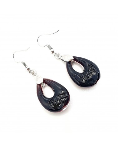 Boucles d'oreilles goutte en verre de Murano bijoux fantaisies fait à la main Bijoux Murano