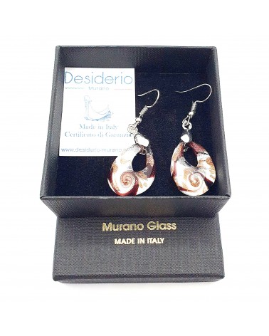 Boucles d'oreilles goutte en verre de Murano bijoux fantaisies fait à la main Bijoux Murano