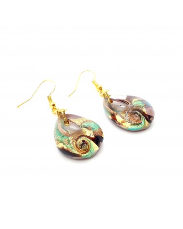 Boucles d'oreilles goutte en verre de Murano bijoux fantaisies fait à la main Bijoux Murano