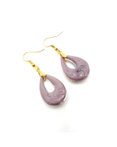 Boucles d'oreilles goutte en verre de Murano bijoux fantaisies fait à la main Bijoux Murano