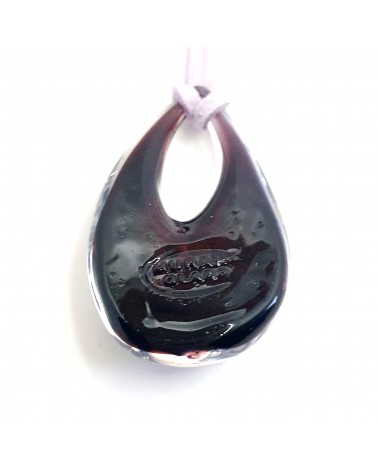 Grand pendentif goutte en verre de Murano bijoux fantaisies fait à la main