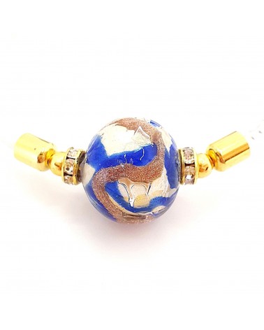 Bracelet Medusa en cuir et verre de Murano bijoux fantaisie