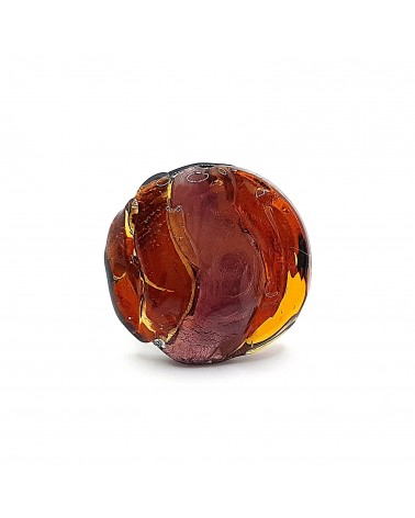 Bague ronde verre Murano collection vague bijoux fait à la main