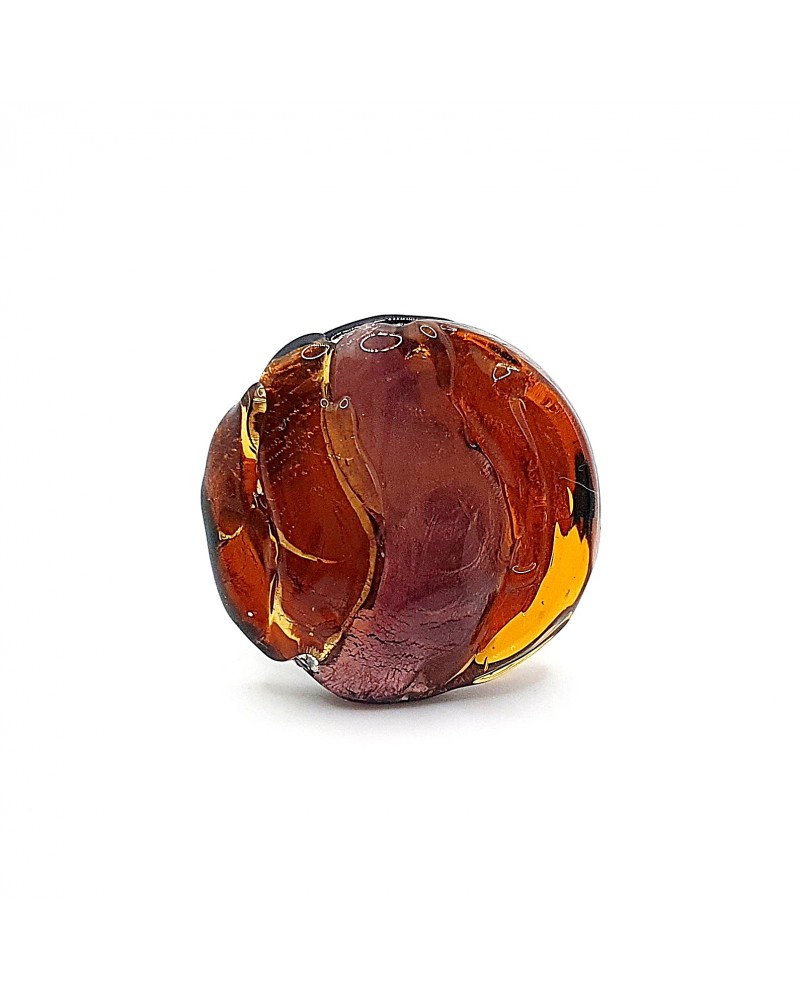 Bague ronde verre Murano collection vague bijoux fait à la main