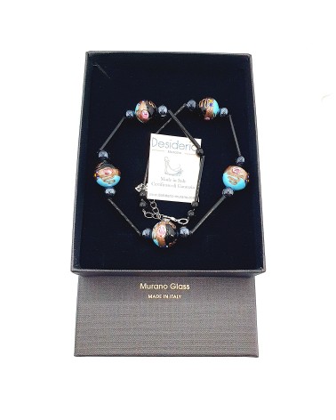 Collier Fiori en verre de Murano made in Italie