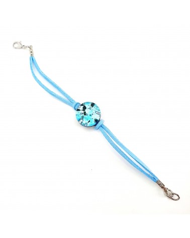 Bracelet en cuir et verre de Murano  bijoux fantaisies bijoux Murano