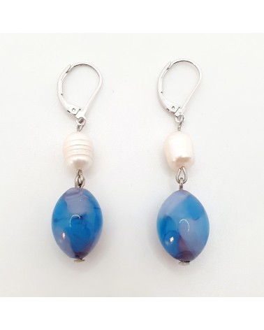 Boucles d'oreilles en verre de Murano  artisans italiens fait à la main