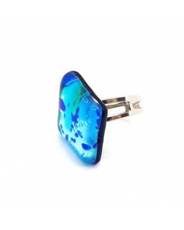 Bague atipico en verre de Murano bijoux fantaisies artisans italiens