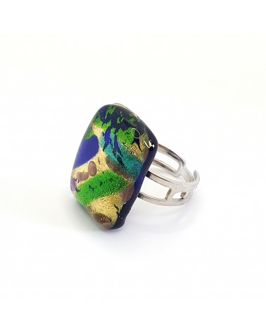 Bague atipico en verre de Murano bijoux fantaisies artisans italiens
