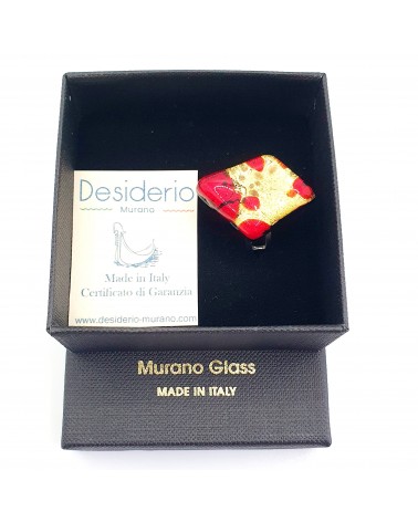 Bague atipico en verre de Murano bijoux fantaisies artisans italiens