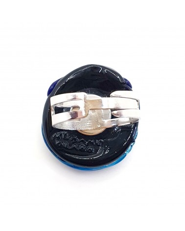 Bague de forme ronde de la collection vague made in italie