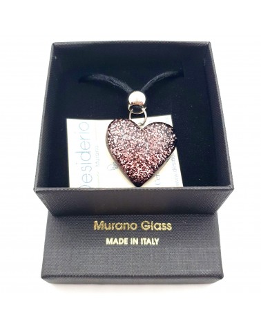 Pendentif cœur en verre de Murano bijoux fantaisie bijoux Murano