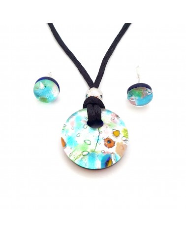 Petite parure ronde verre de Murano bijoux made in Italy