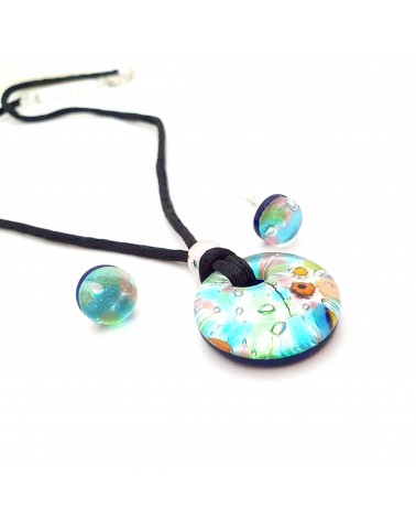 Petite parure ronde verre de Murano bijoux made in Italy