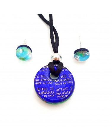 Petite parure ronde verre de Murano bijoux made in Italy