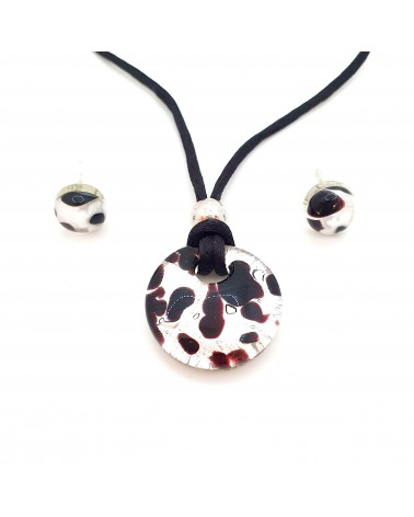 Petite parure ronde verre de Murano bijoux made in Italy