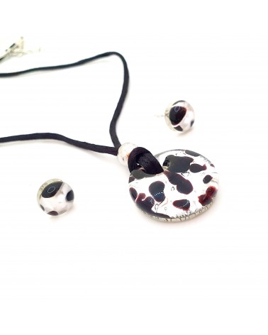 Petite parure ronde verre de Murano bijoux made in Italy