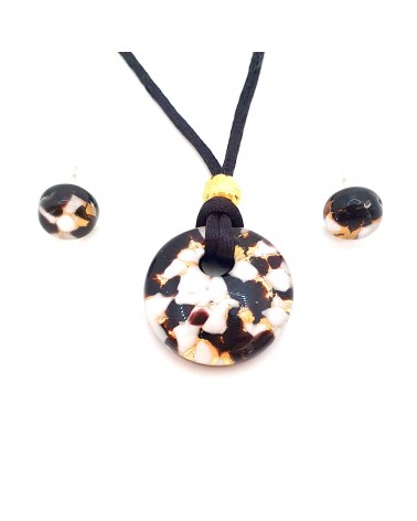 Petite parure ronde verre de Murano bijoux made in Italy