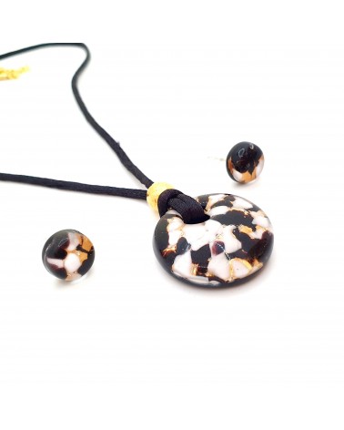 Petite parure ronde verre de Murano bijoux made in Italy
