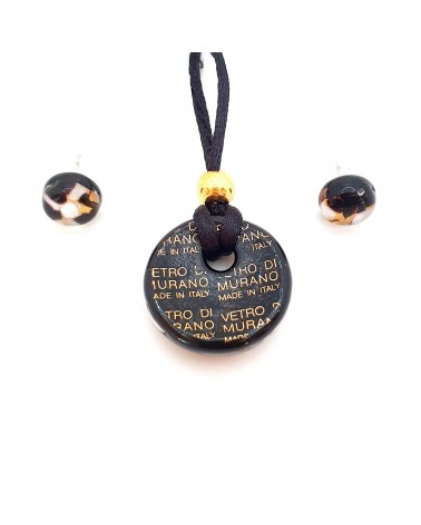 Petite parure ronde verre de Murano bijoux made in Italy