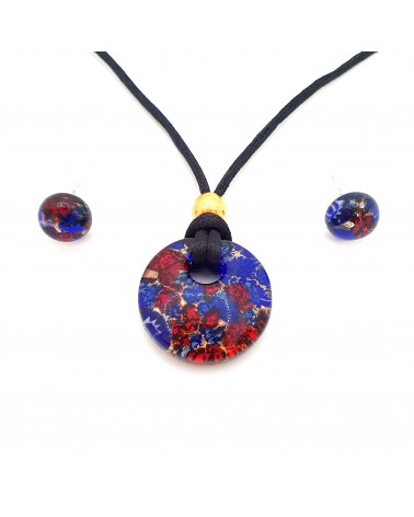 Petite parure ronde verre de Murano bijoux made in Italy