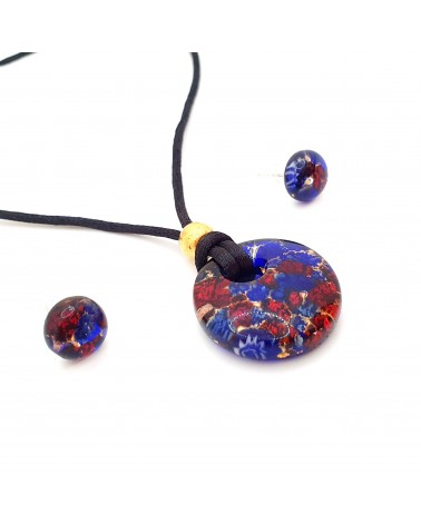 Petite parure ronde verre de Murano bijoux made in Italy