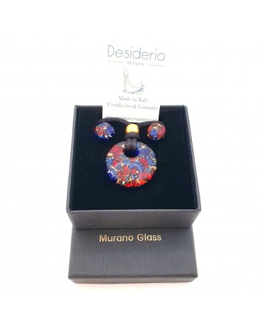 Petite parure ronde verre de Murano bijoux made in Italy