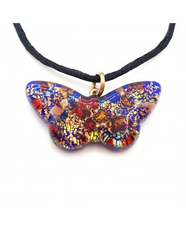 Pendentif Murano papillon bijoux  fait à la main made in Italie