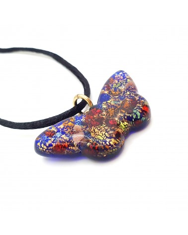 Pendentif Murano papillon bijoux  fait à la main made in Italie