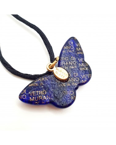 Pendentif Murano papillon bijoux  fait à la main made in Italie
