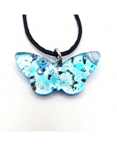Pendentif Murano papillon bijoux  fait à la main made in Italie