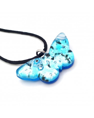 Pendentif Murano papillon bijoux  fait à la main made in Italie