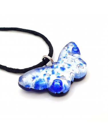 Pendentif Murano papillon bijoux  fait à la main made in Italie