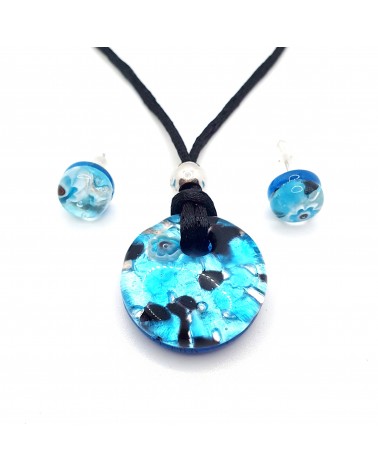 Petite parure ronde verre de Murano bijoux made in Italy