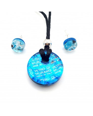 Petite parure ronde verre de Murano bijoux made in Italy