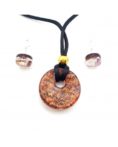 Petite parure ronde verre de Murano bijoux made in Italy