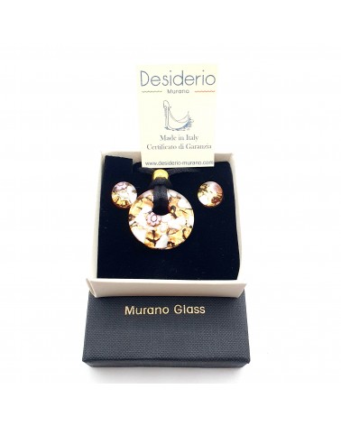 Petite parure ronde verre de Murano bijoux made in Italy