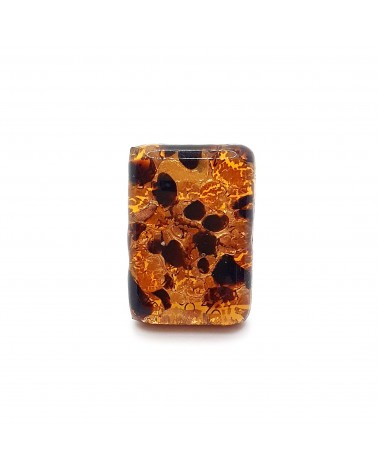 Grande bague rectangle en verre de Murano et murrine bijoux fantaisies artisans italiens