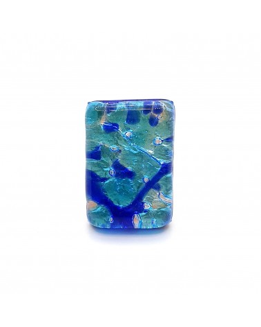 Grande bague rectangle en verre de Murano et murrine bijoux fantaisies artisans italiens